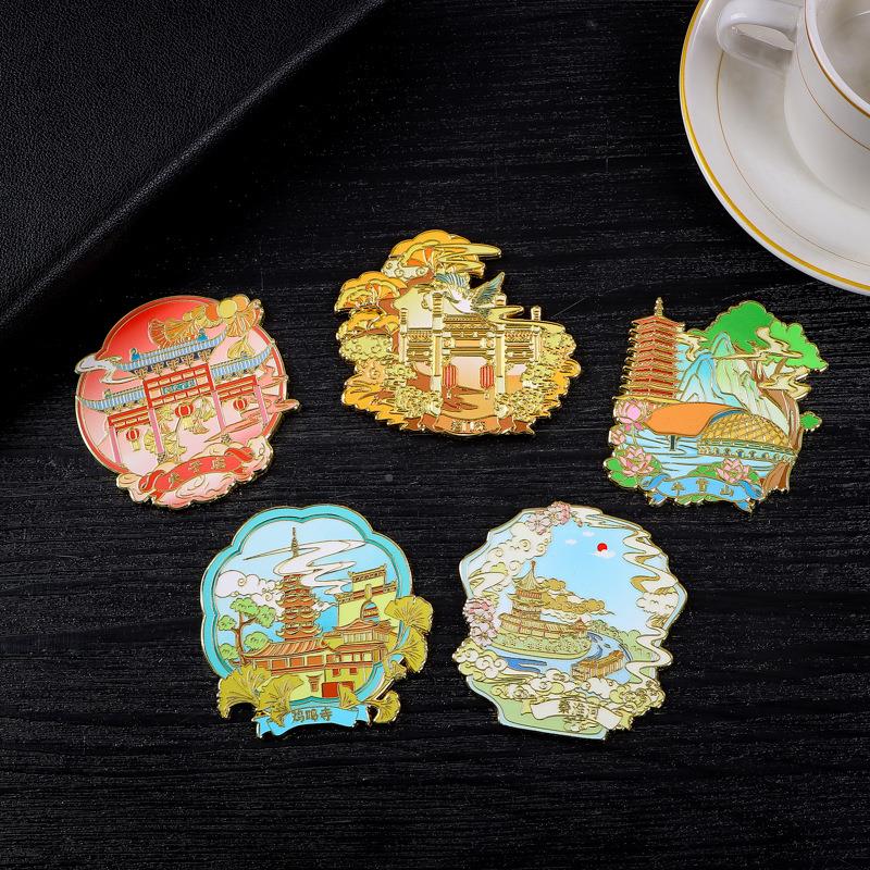 金属冰贴定制056城景旅游纪箱市念品烤漆金属冰箱贴创意磁性冰点图片