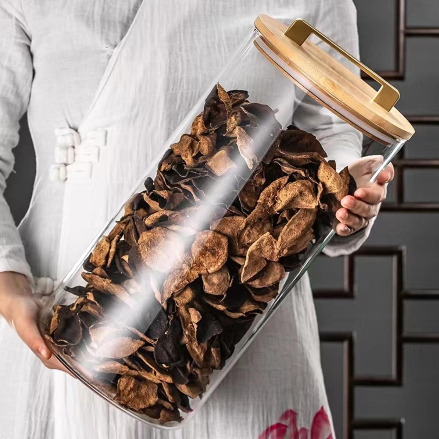 大容量玻璃密封罐陈皮罐青柑罐