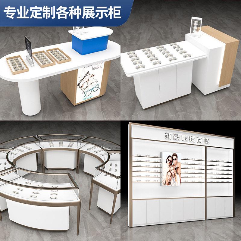 质镜展示柜木烤漆多层抽屉陈列货架实木中岛/眼璃产品玻展示柜厂