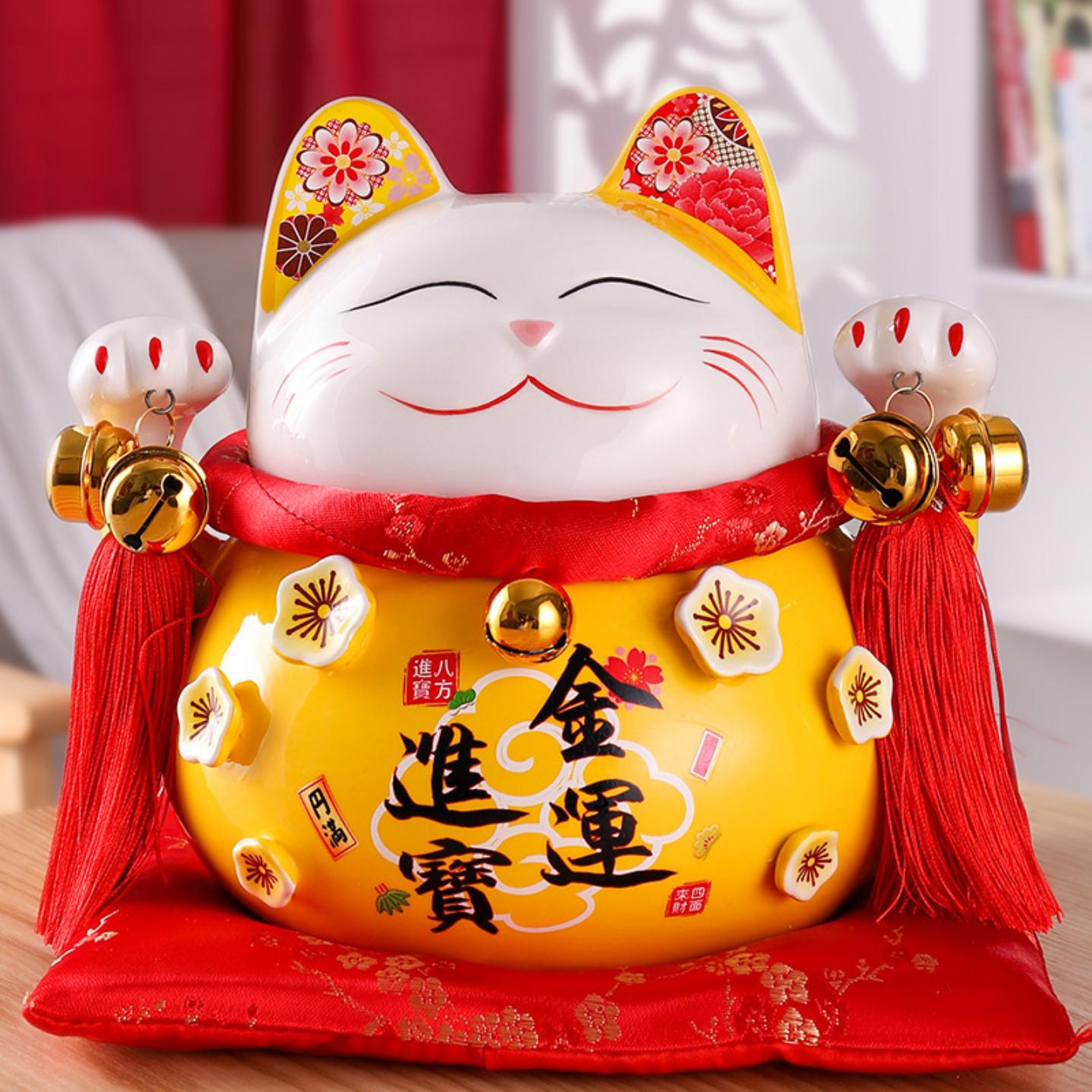 招财猫小摆件陶瓷创意礼品家居