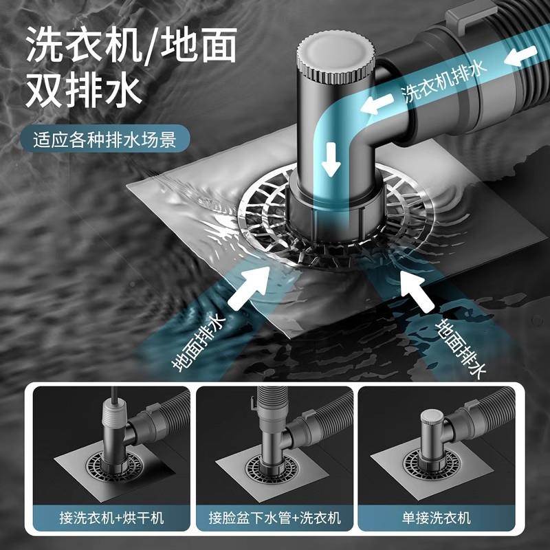 洗衣机排管地漏接阳台下水管/道分流器分二防反水专用头三水一通