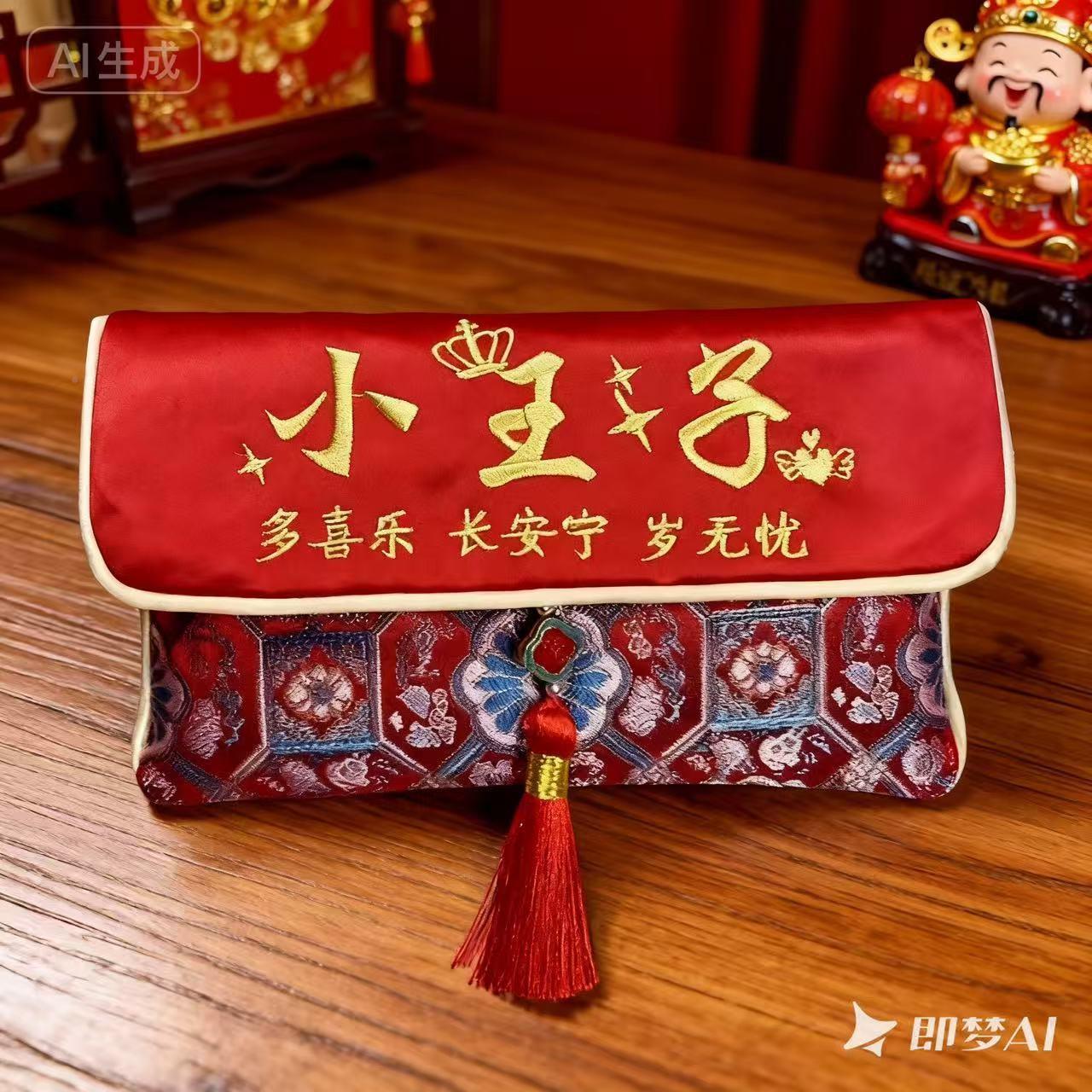 新岁款周生日红包袋满月生宝宴千宝万元绣花生日百日见001面礼利