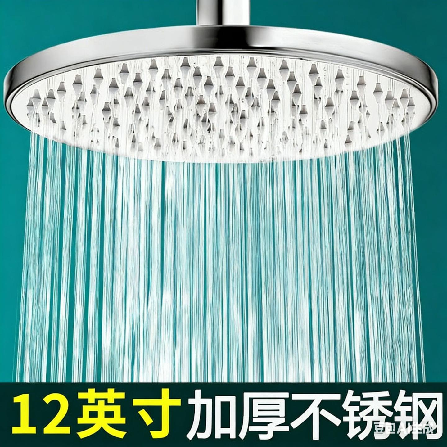 大号增压淋浴花洒喷头大花洒顶喷加压单头莲蓬头淋雨浴室沐浴洗澡
