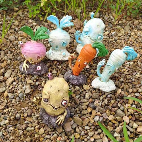 新品万圣节果蔬僵尸树脂工艺品