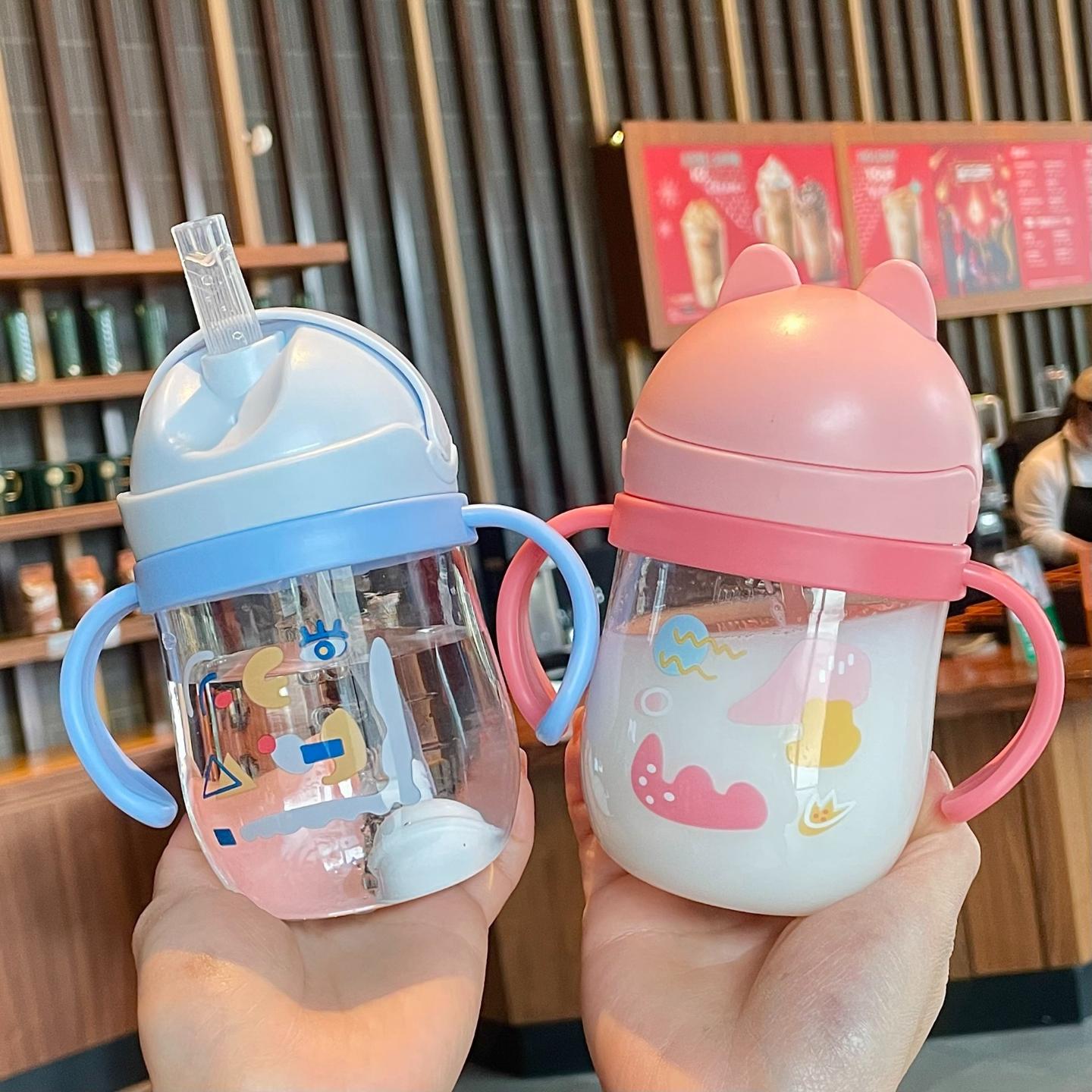 水杯儿童学饮杯带吸管一岁宝宝