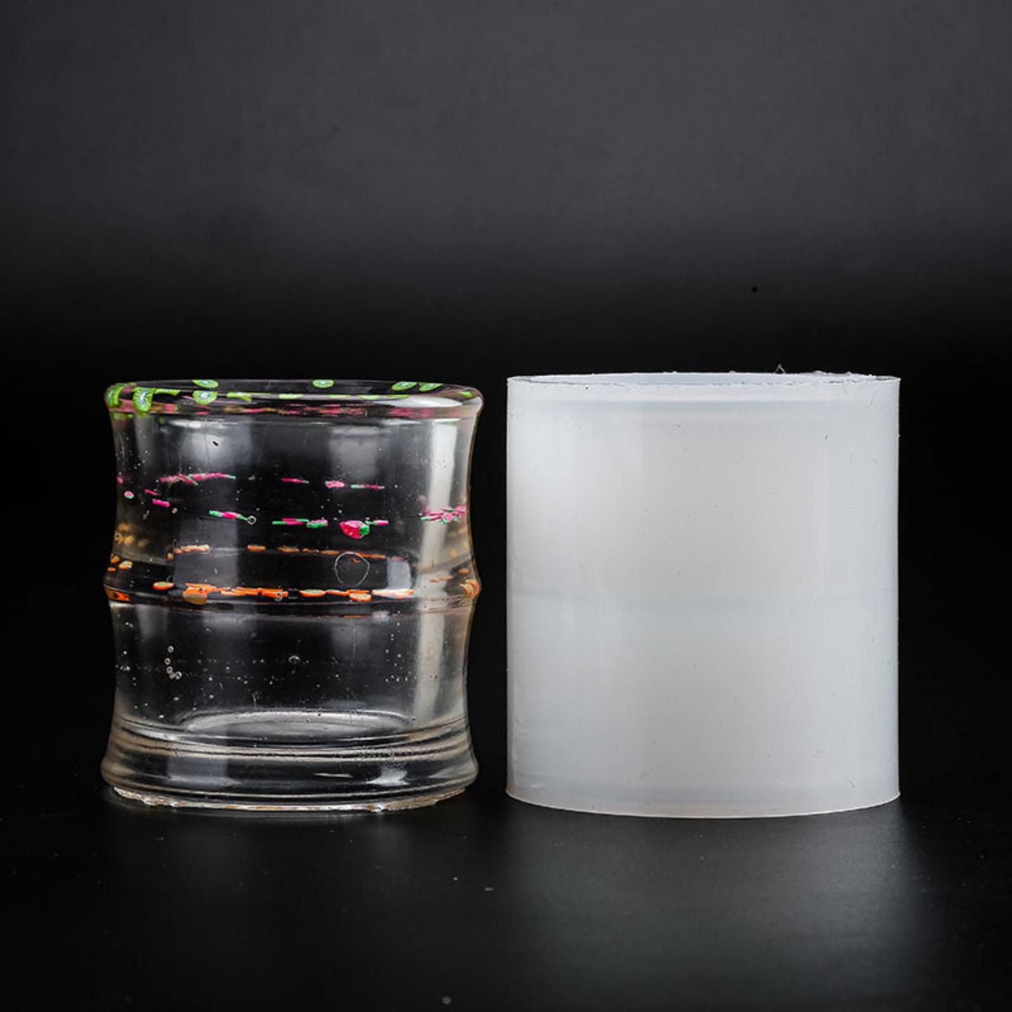 diy水晶滴胶竹子笔筒硅胶模具高