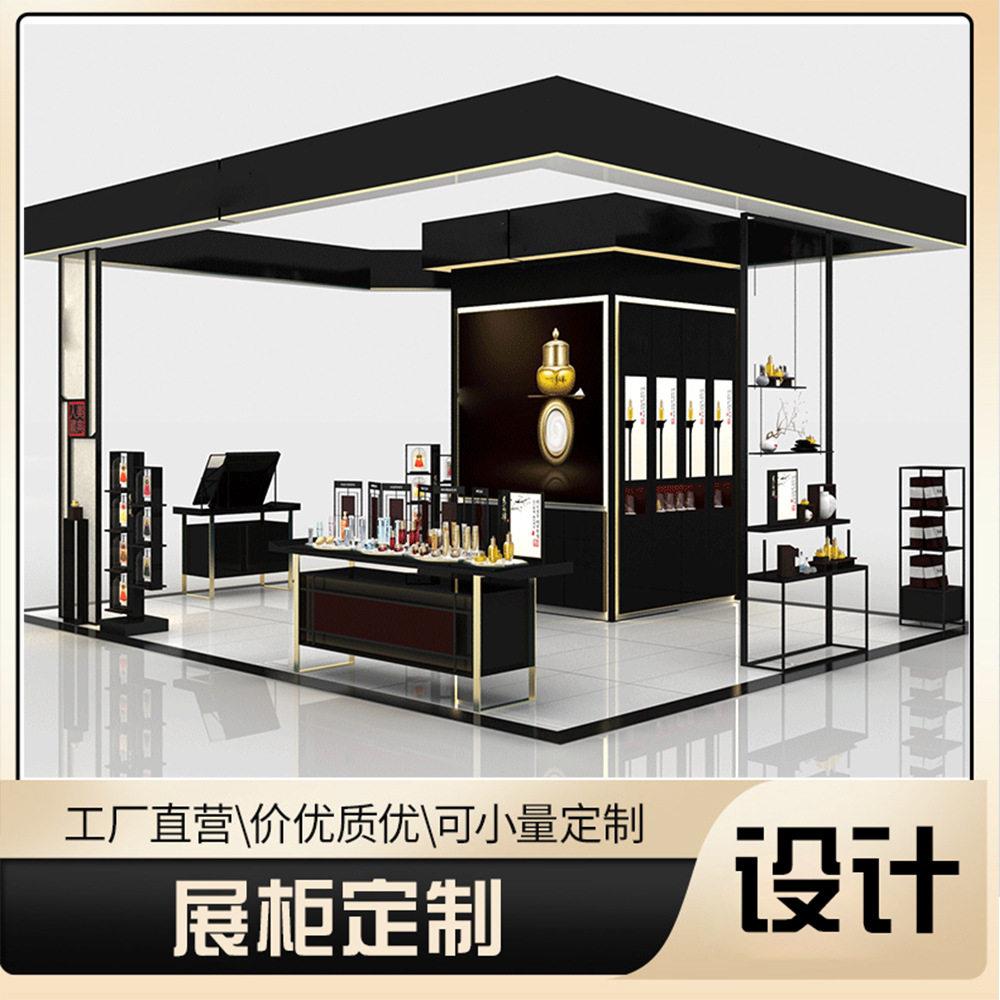 化妆播品/柜彩妆展示柜陈列轻奢货彩陈列亚妆克力面板彩置妆直物