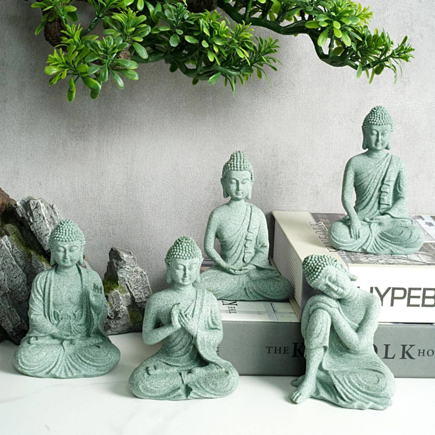 新品仿石佛像工艺品鱼缸造景摆件