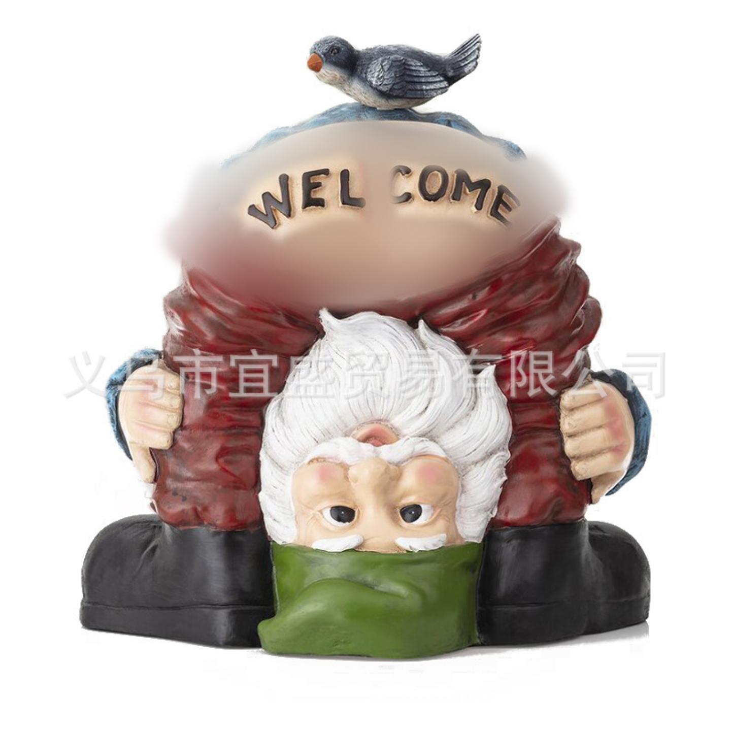 倒立矮人装饰品摆件设计花园侏儒