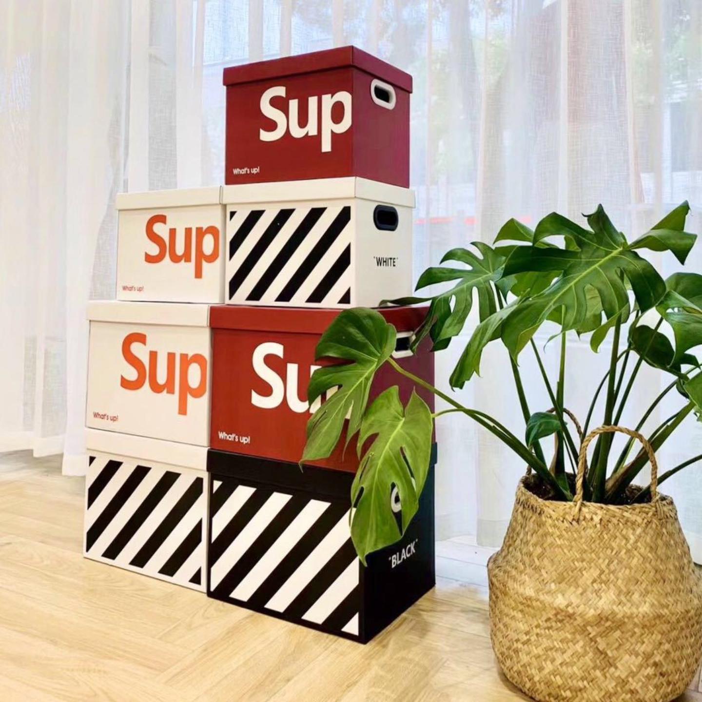 sup收纳箱纸质车载储物箱网红ins