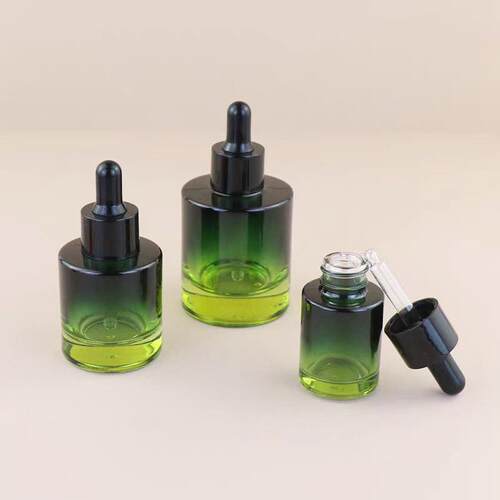 端厚底平肩玻璃2271m5l30ml50m分装精华管液空化妆吸l精油