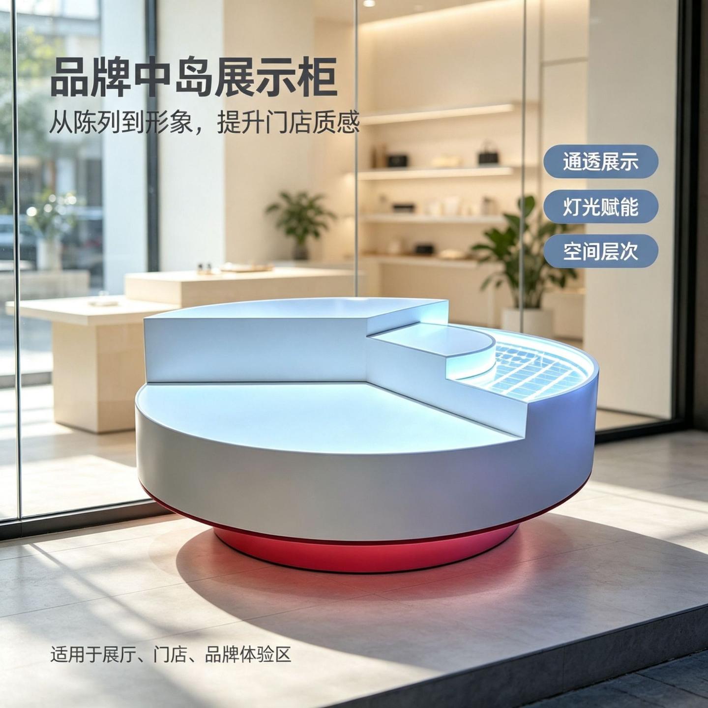 外贸中岛台展示柜间用木质烤漆