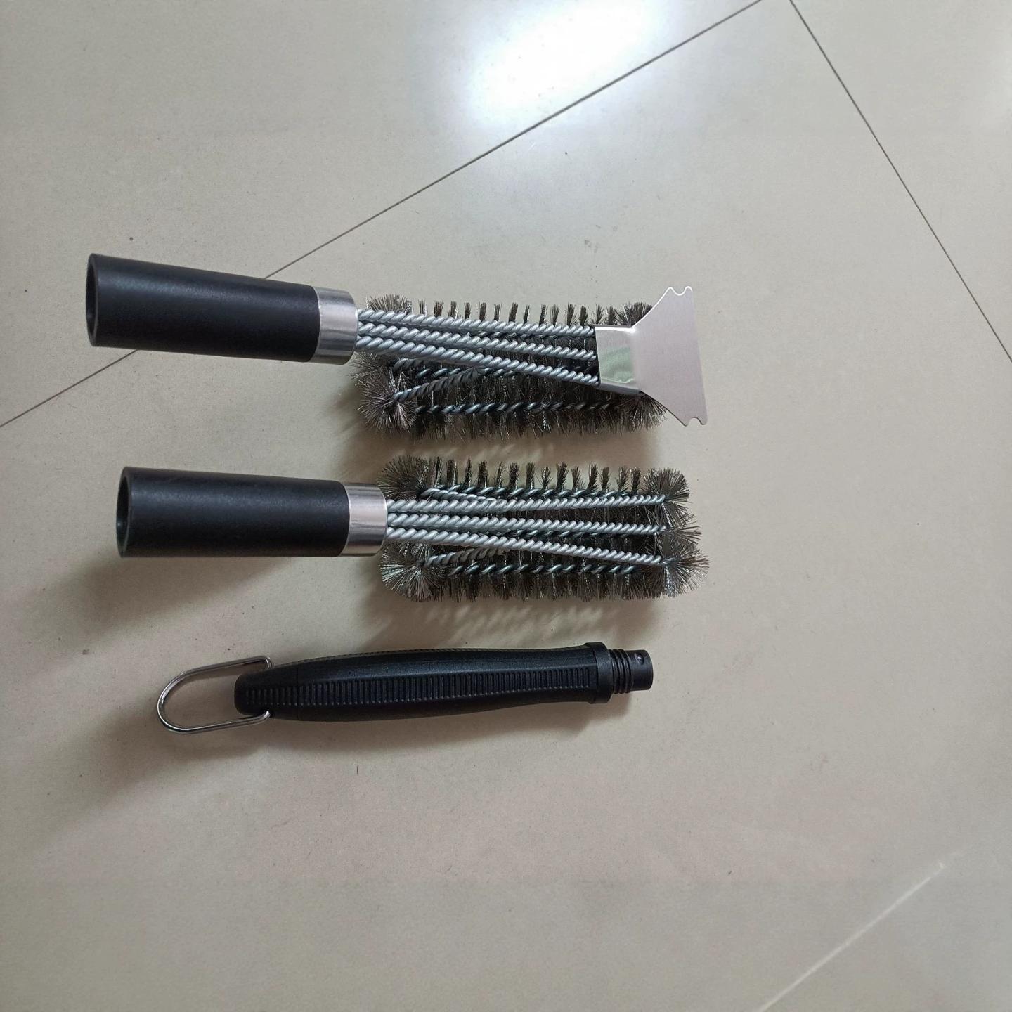 直供烧烤刷18寸三头钢丝烤炉刷