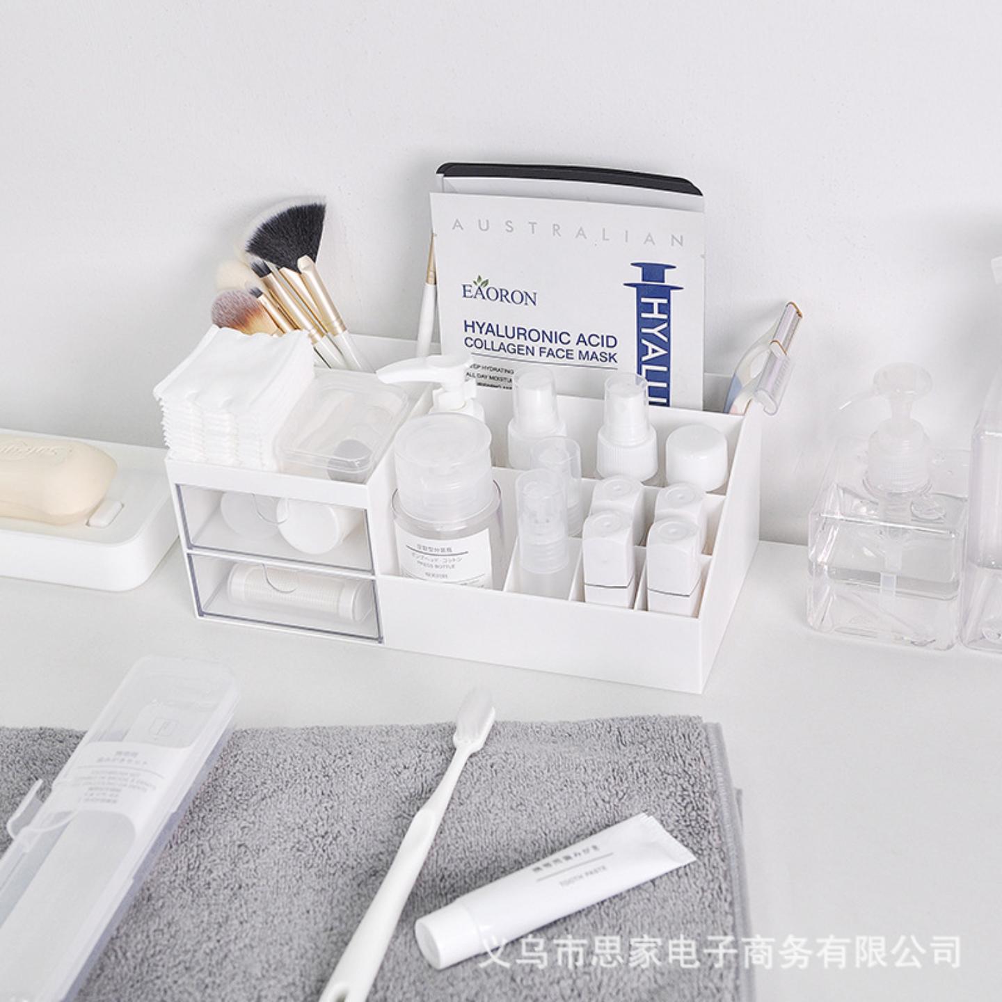 桌面化妆品收纳盒防尘口红置物架