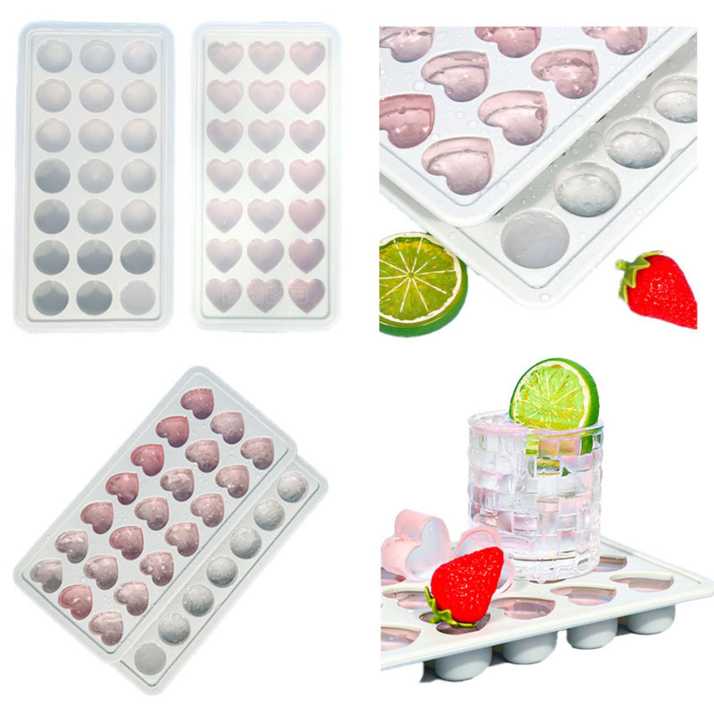 得意洋洋diy爱心圆形冰格模具