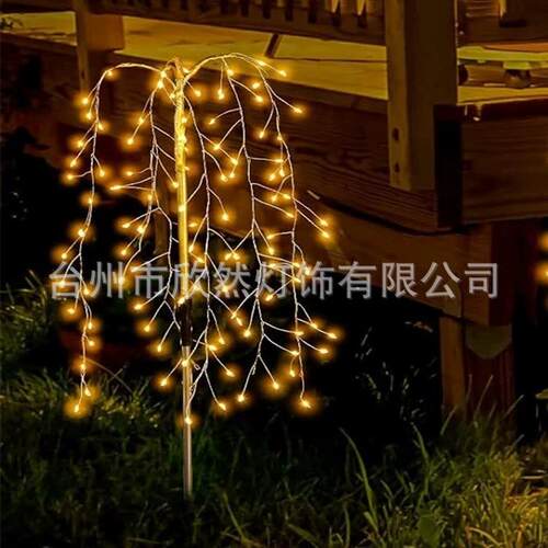 外LD 太阳能地烟花灯户防插水庭院装饰灯满天星铜线灯UMD串蒲公E