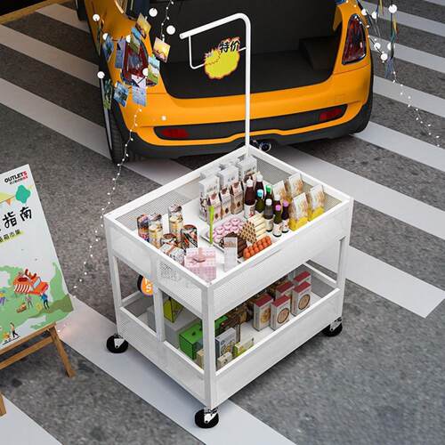 超市便利店促销台展示架摆摊推车销售柜促销台折叠货架售柜
