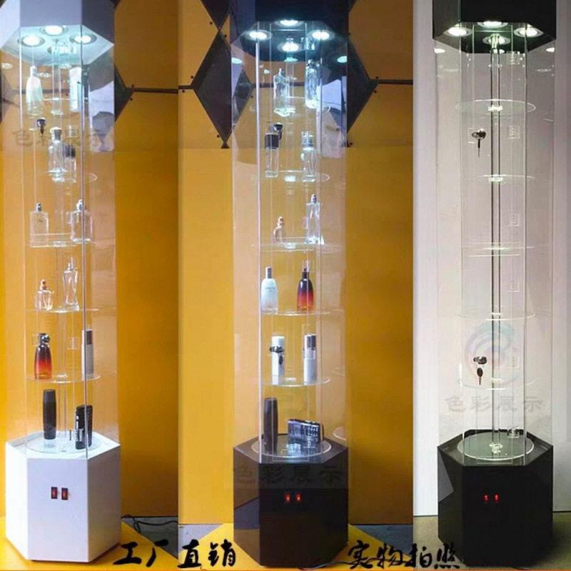 亚品/克力化妆透品明展示柜礼品香水牙科产手表样品旋珠转展示架