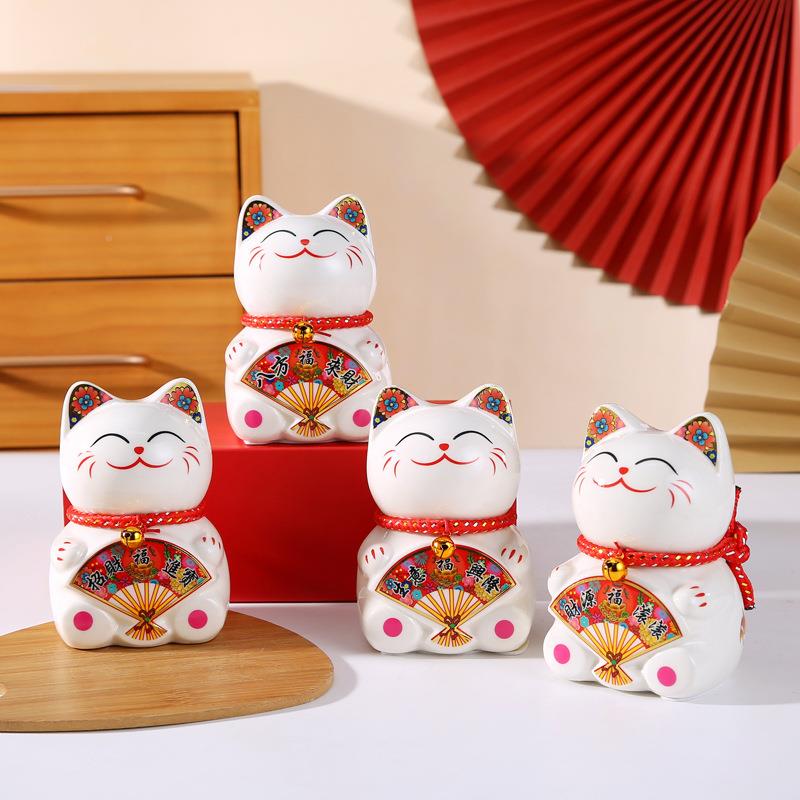 小号财5猫寸储蓄罐开业存钱车载501-508办 家公居客厅小号摆招件
