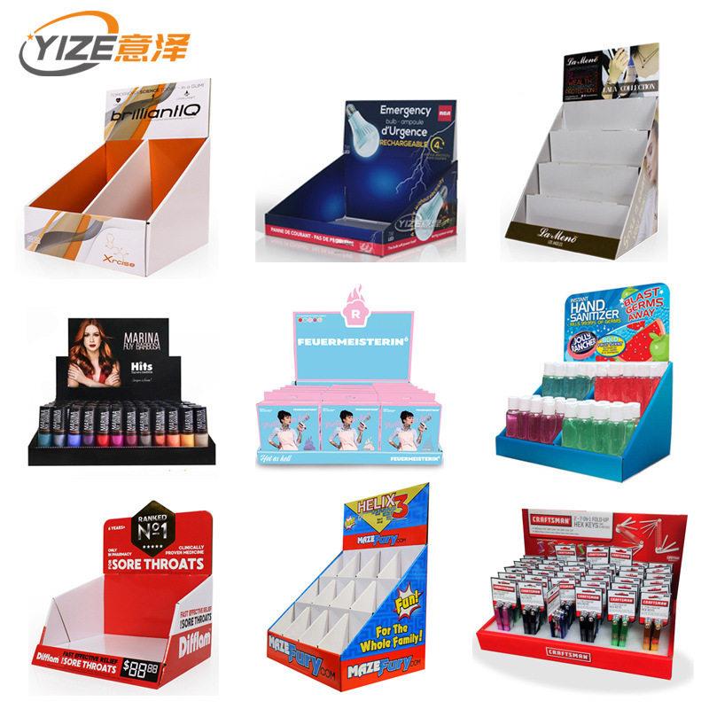 /化妆品面专卖店格子展示盒瓦楞纸DQ陈列收银盒P台桌展示盒定制