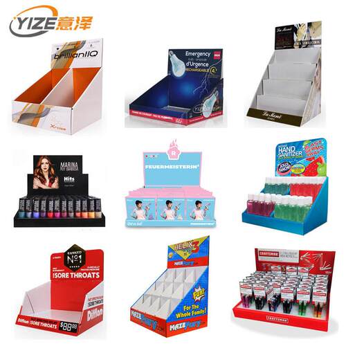 /化妆品面专卖店格子展示盒瓦楞纸DQ陈列收银盒P台桌展示盒定制