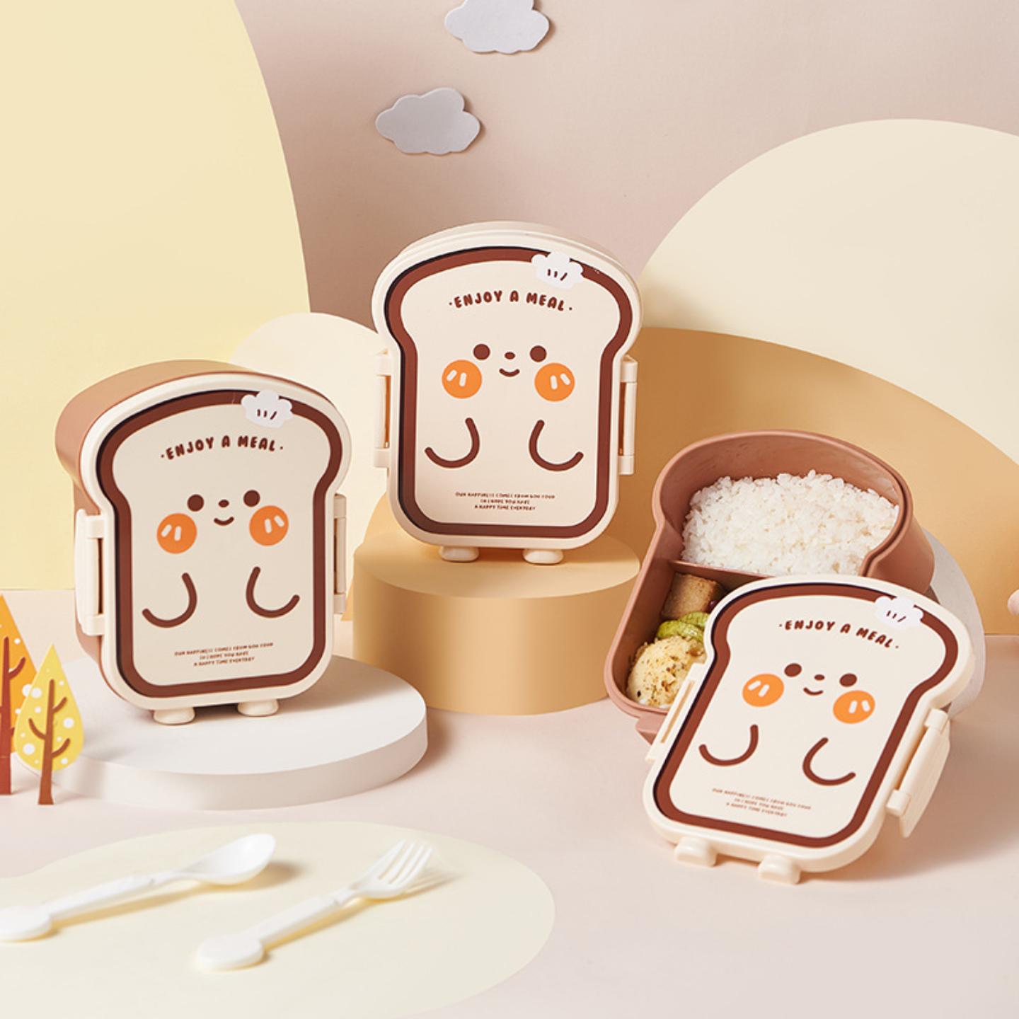 新品创意吐司造型饭盒儿童可爱