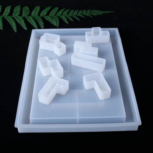 DIY水晶滴胶模具俄罗斯方块镜面