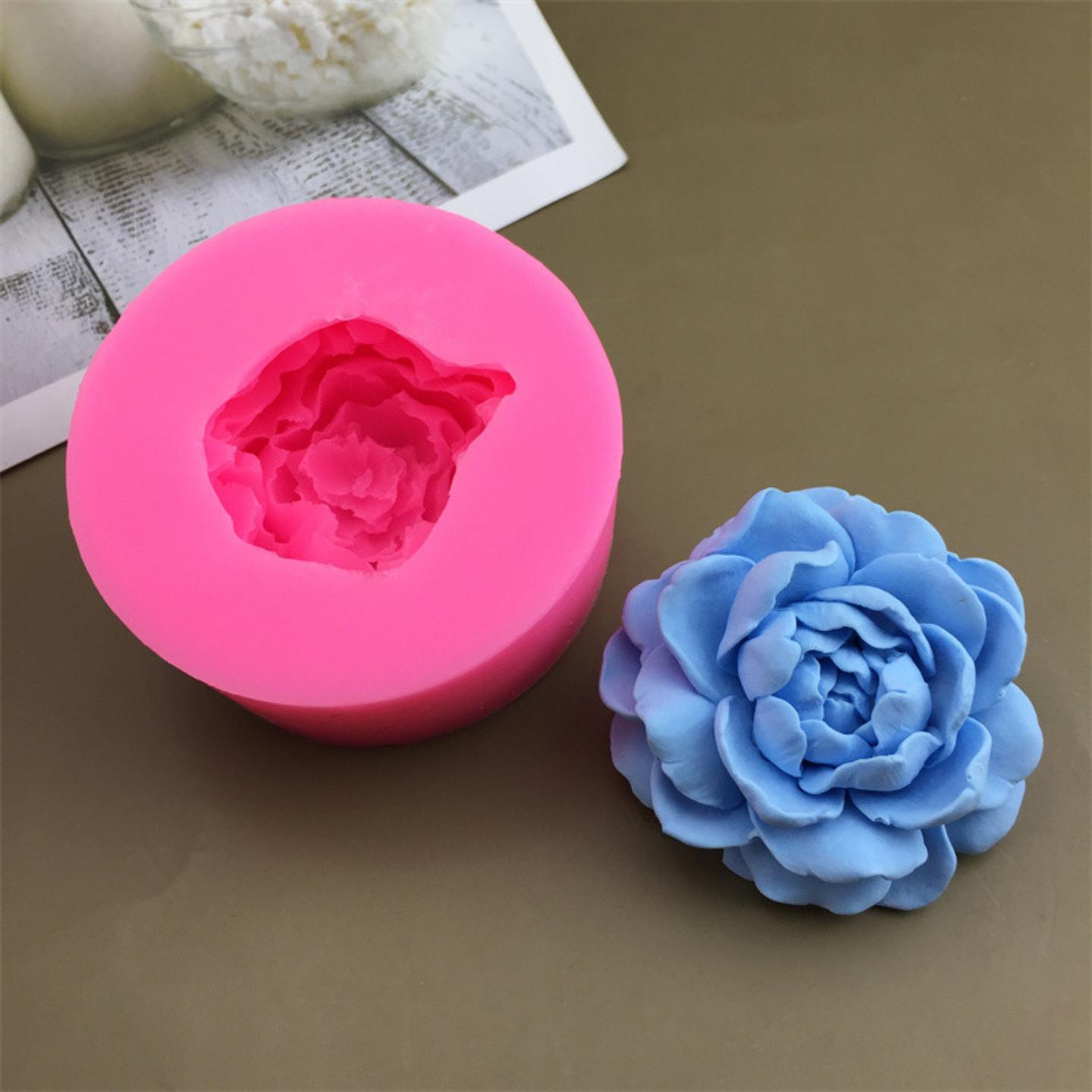 虎头茉莉花蜡烛硅胶模具diy
