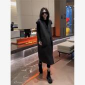 网红新款 无袖 时尚 韩版 外套女 洋气百搭宽松休闲气质长款 2025年秋季