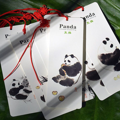 创意中国风老海报纸质书签 传统民俗三百六十行熊猫四大发明卡片礼物民族乐器古风十二生肖