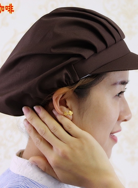 韩版工厂帽子男女防尘帽厨师帽