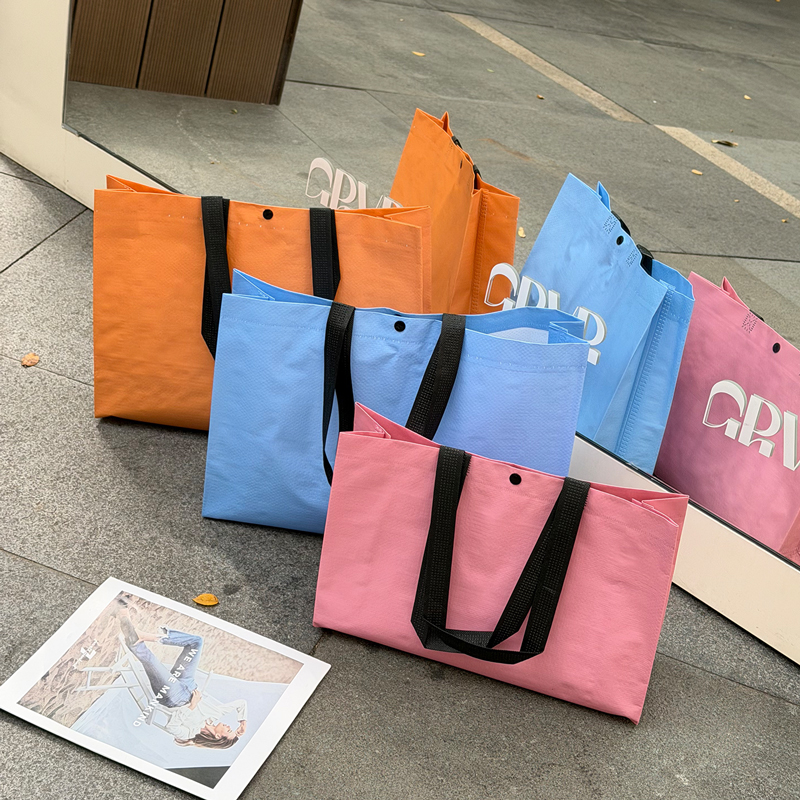 编织袋手提带扣服装店用打包衣服鞋盒包装购物袋礼物礼品袋定制