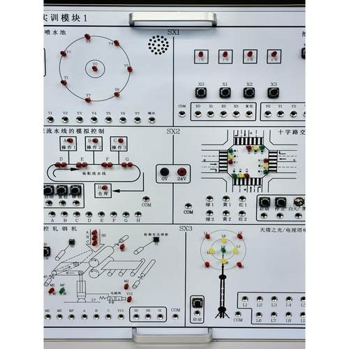 PLC实训模块1电工电子电拖维修电气控制自动化机电液气动控制
