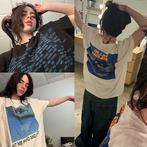 BillieEilish碧梨新专辑T恤短袖