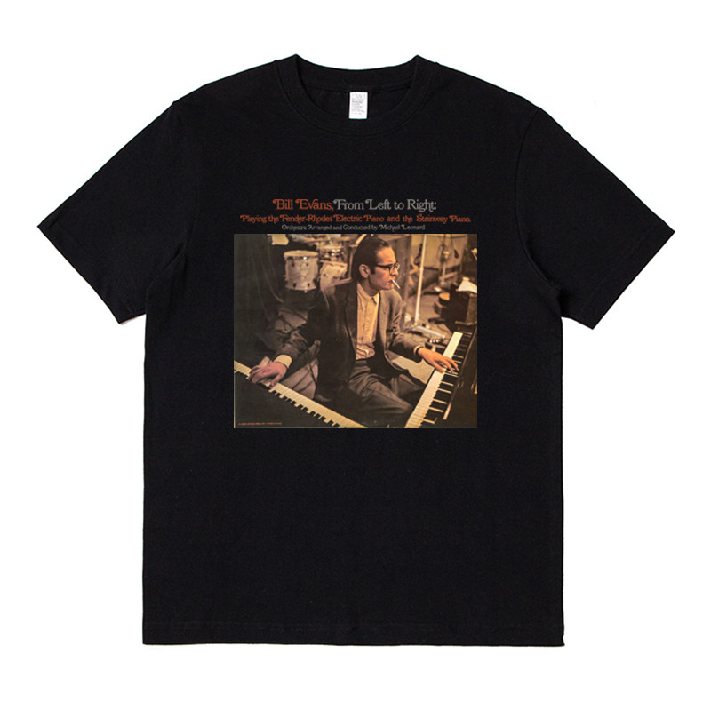 Bill Evans Jazz Piano Short-Sleeved Cotton Graphic Tee - Product image 3