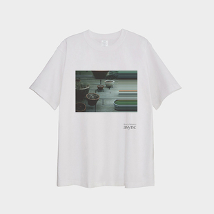 坂本龙一 异步 Ryuichi Sakamoto async 音乐印花纯棉T恤短袖夏季