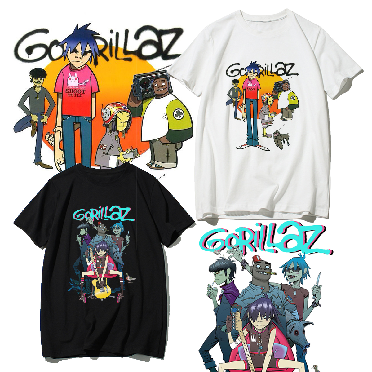 街头霸王乐队Gorillaz短袖T恤