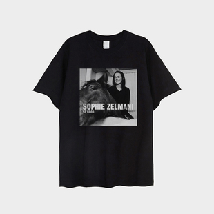 爱乐 sophie zelmani 北欧民谣专辑印花T恤夏季t恤纯棉宽松短袖