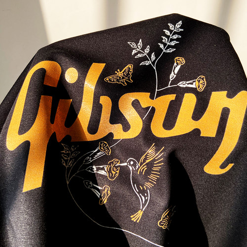 gibson蜂鸟吉他印花teet恤短袖