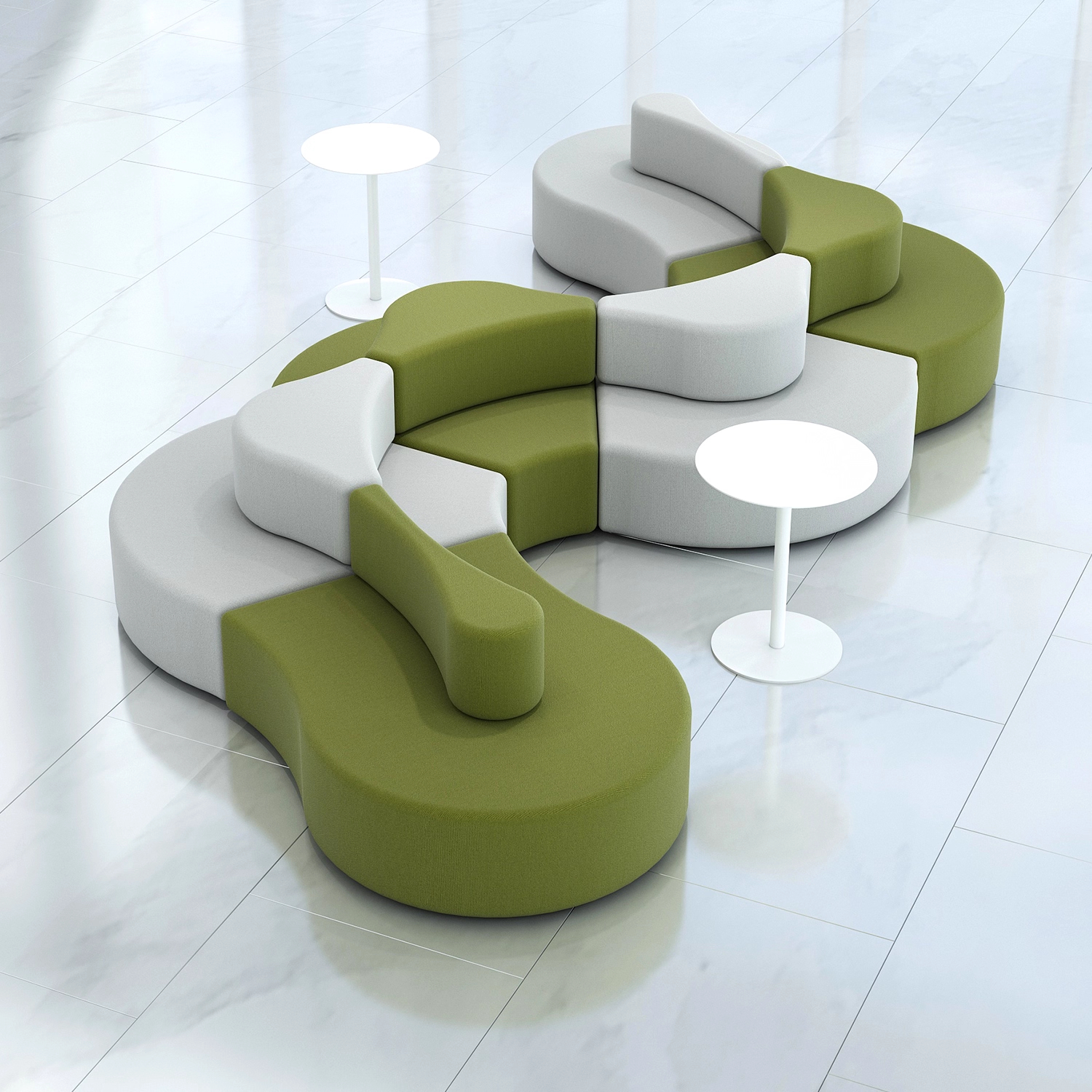 休息区弧形沙发大堂接待区卡座