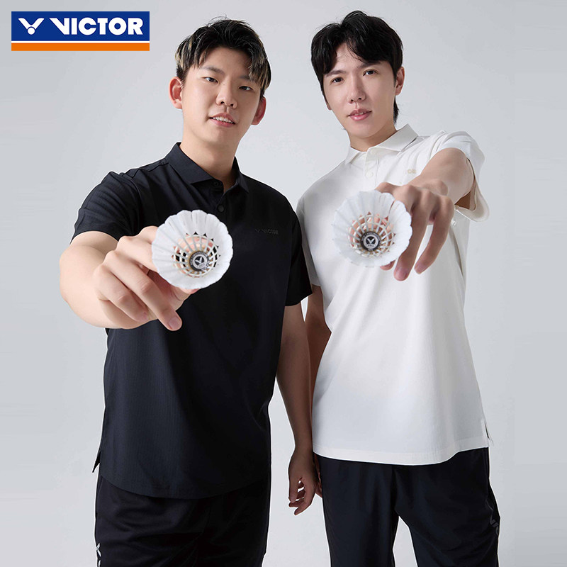 victor胜利羽毛球服中性款运动休闲易干透气短袖POLO衫S-60039