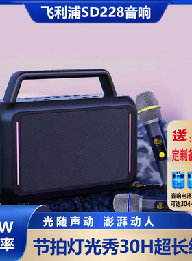 飞利浦SD228户外蓝牙音箱广场舞音响大功率手提K歌会议教学扩音器