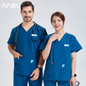 口腔美容院 男长袖 南欧鱼洗手衣女短袖 刷手服手术室工作服医生套装
