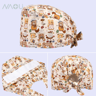 南欧鱼纯棉手术帽手术室专用帽医生护士卡通包头帽男女通用口腔帽