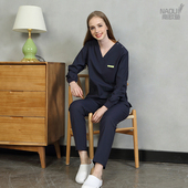 南欧鱼手术室洗手衣高端女长袖 刷手服美容院口腔整形医生工作服