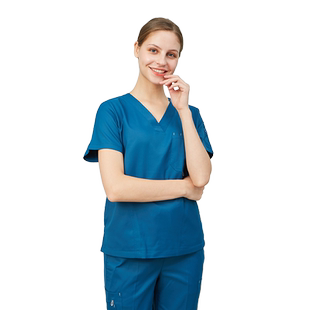 南欧鱼手术衣女洗手衣手术室刷手服短袖工作服美容院护士服长袖冬