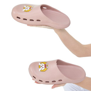 南欧鱼印花手术鞋女洞洞鞋可爱手术室专用鞋医生工作鞋居家沙滩鞋