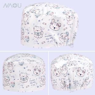 南欧鱼手术帽线条小狗纯棉护士帽医美整形医院口腔外科医生包头帽