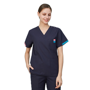 南欧鱼手术衣服洗手衣手术衣女短袖护士服手术室隔离衣工作服夏季