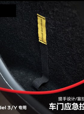 ModelY3/YL后车门紧急拉手拉绳